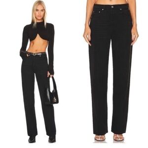 GRLFRND Bella Low Rise boyfriend in The Mission Black Sz 27